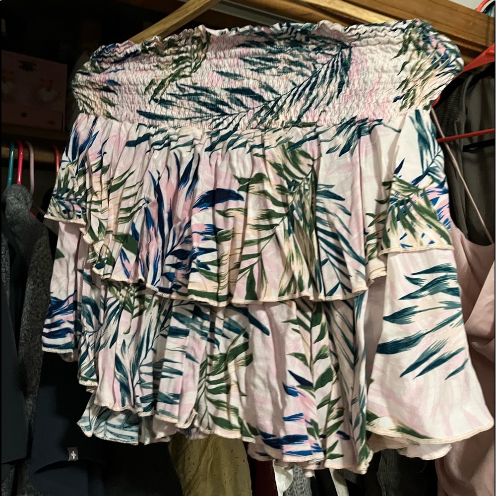 KC Boutique pink palm tube top